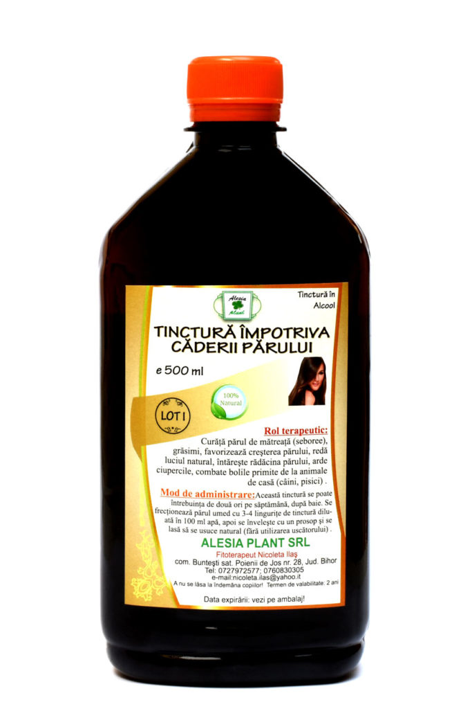 Tinctura Impotriva caderii Parului, 500 ml, remediu naturist pentru intretinerea igienei capilare.