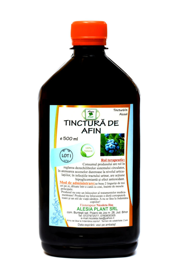 Tinctura de Afin 500 ml. remediu naturist adjuvant al sangelui, sistemul circulator cardiovascular