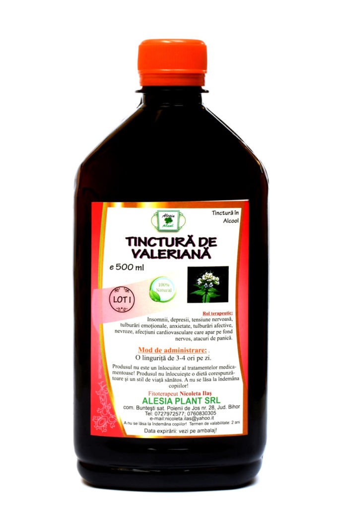 Tinctură de Valeriana 500 ml. Pentru afecţiuni psihice, mentale sau emoţionale.