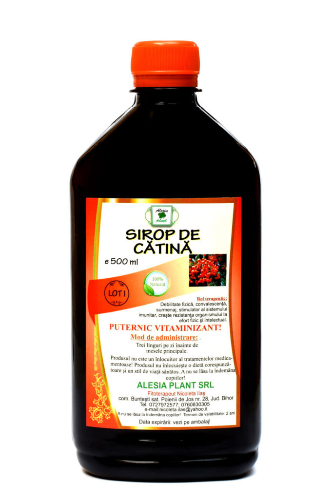 Sirop de cătină produs fitoterapeutic de vânzare